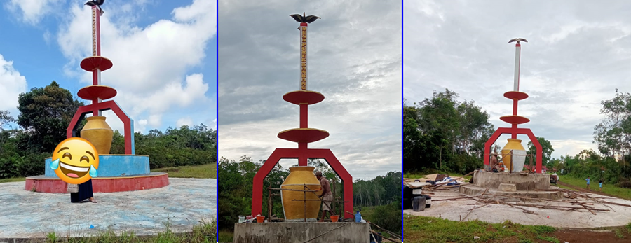 Bundaran Tugu Desa Puruk Kambang